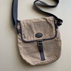 Fossil canvas satchel bag